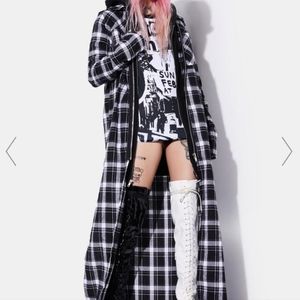 Current Mood Plaid Duster by Dolls Kill